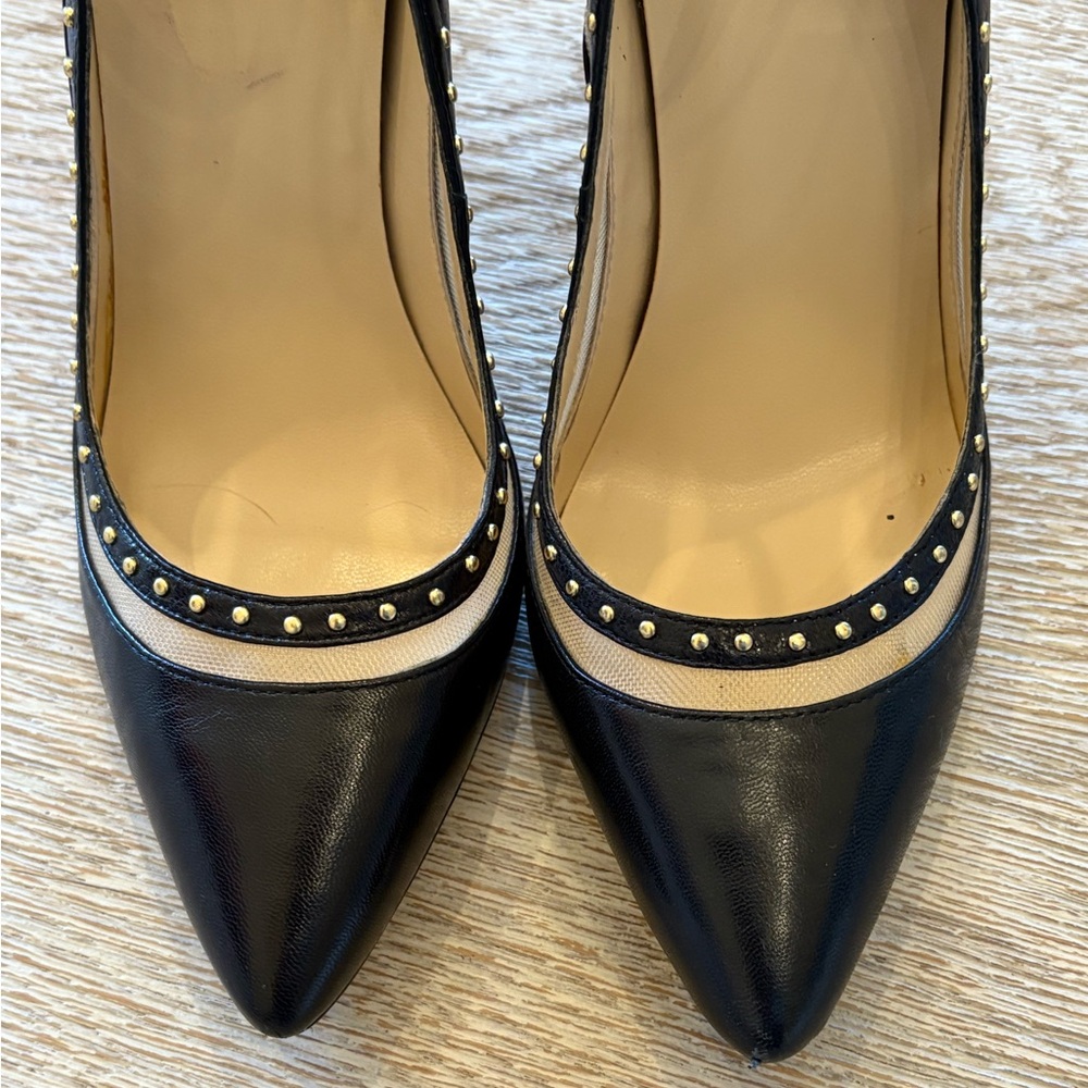 Black and Gold Studded Heels - Picture 7 of 10